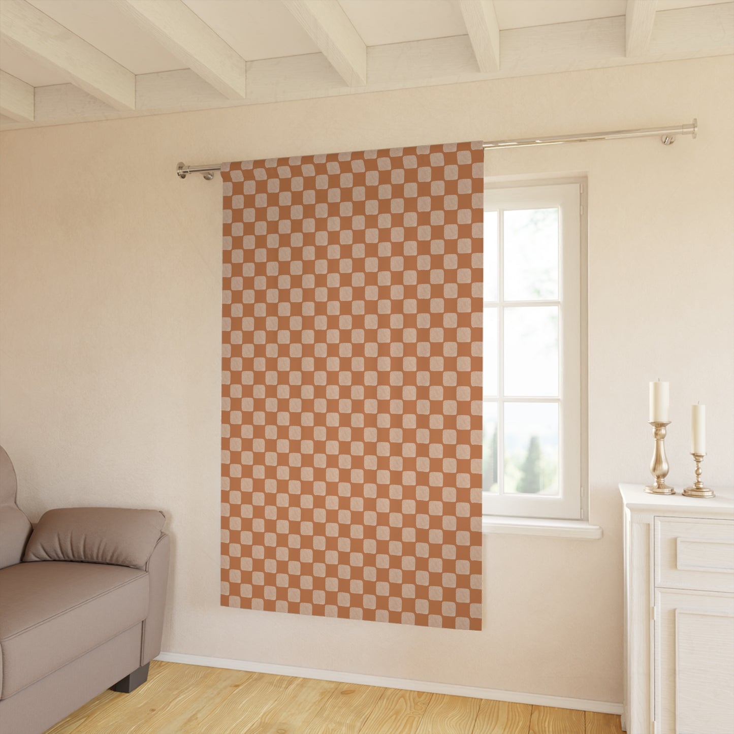 Retro Checkered Curtains