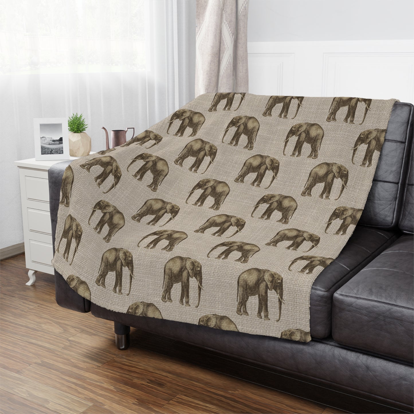 Elephant Velveteen Throw Blanket