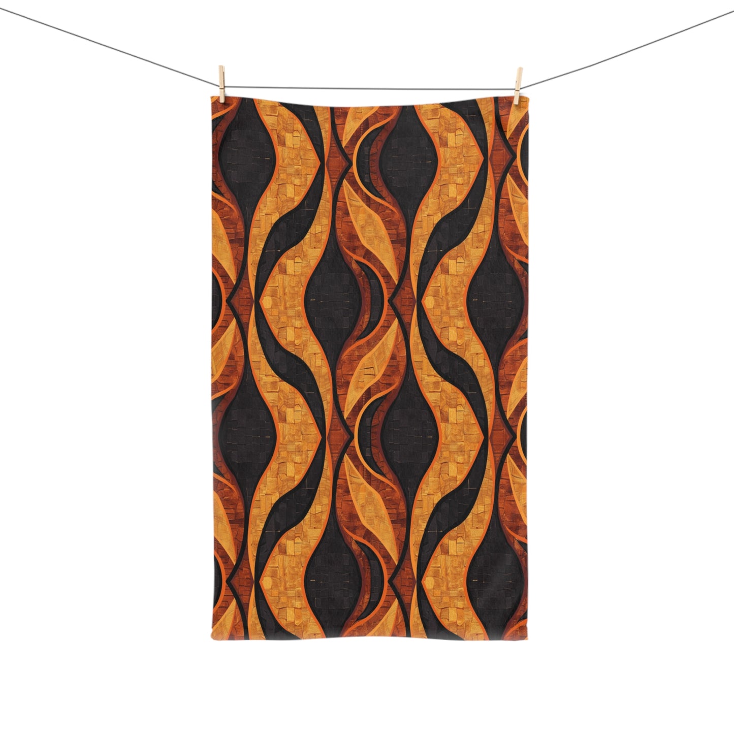 Black and Gold Hand Towel