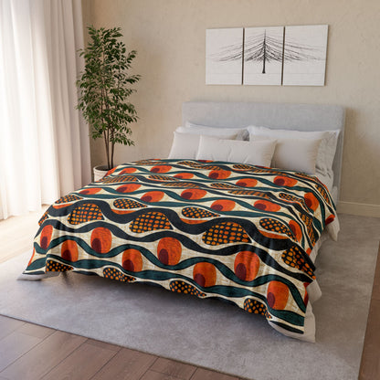 Mudcloth Sherpa Blanket