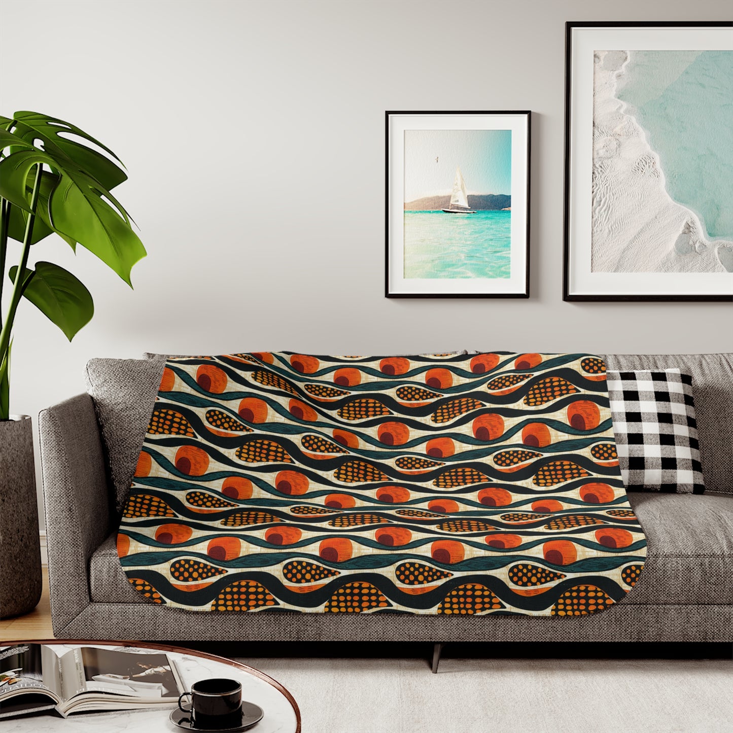 Mudcloth Sherpa Blanket