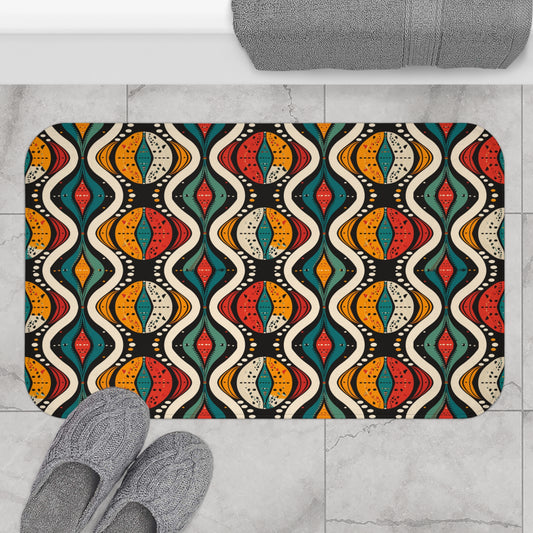 Tribal Mud Cloth Print Bath Mat