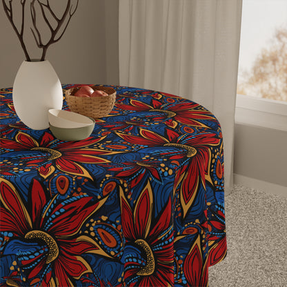 Floral Mudcloth Tablecloth