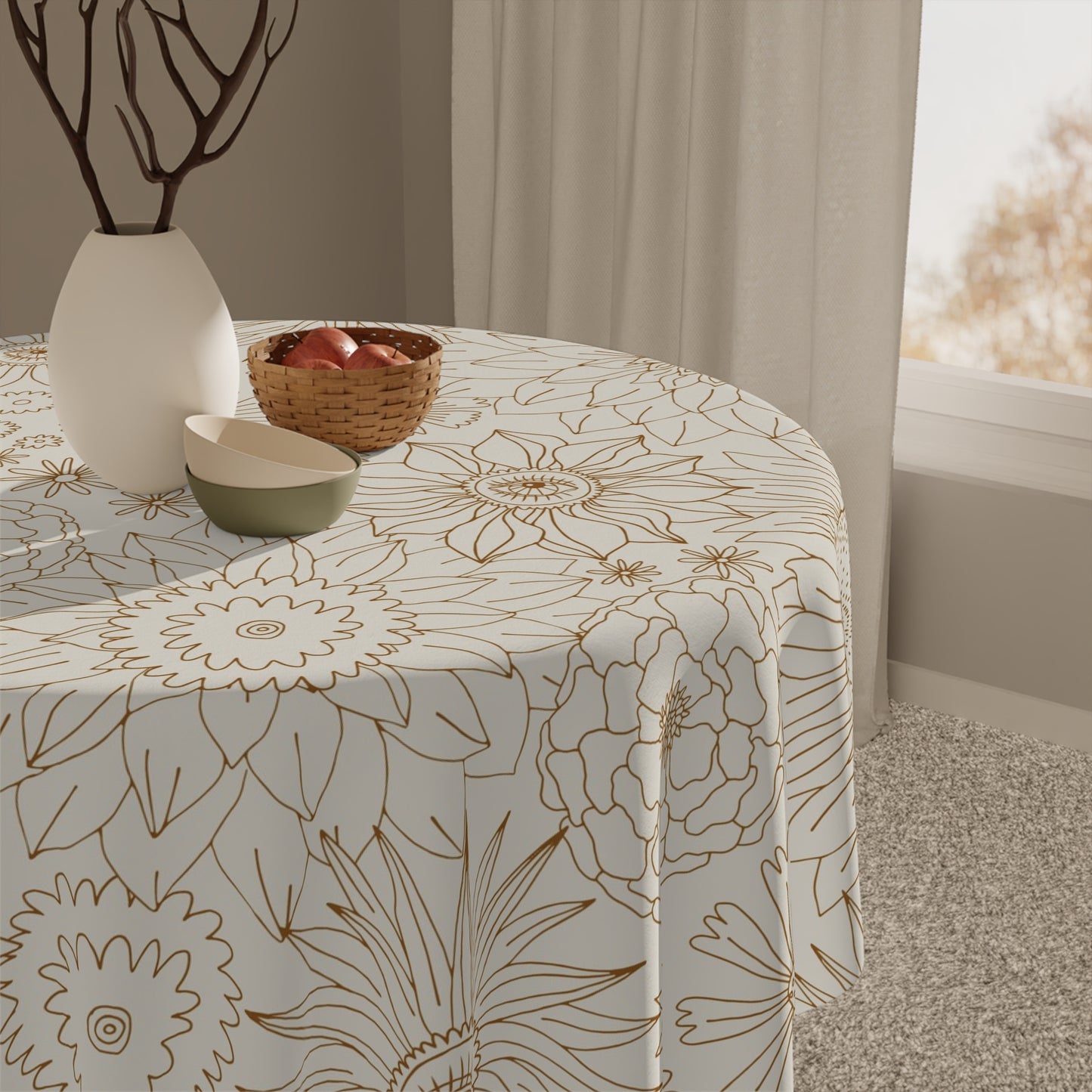 Boho Floral Tablecloth