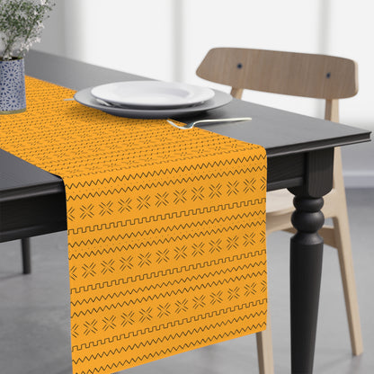 Yellow Mudcloth Table Runner