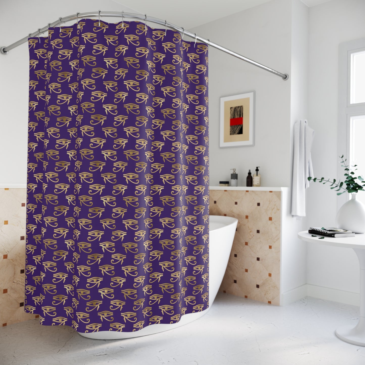 Egyptian Eye of Ra and Horus Shower Curtain