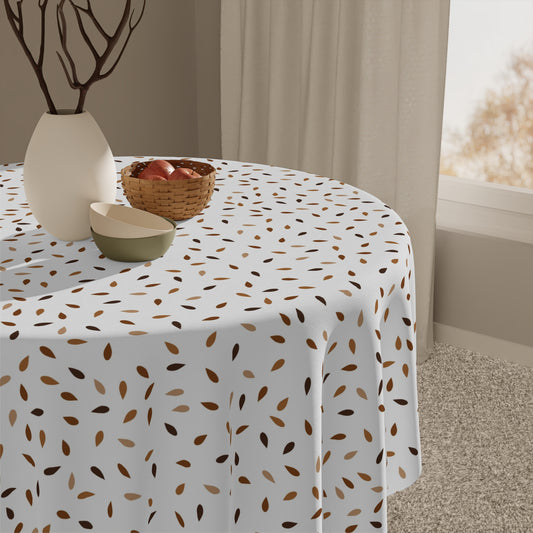 Fall Leaves Droplets Mudcloth Tablecloth