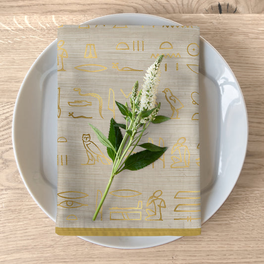 Egyptian Hieroglyphics Napkins Set, 4pcs