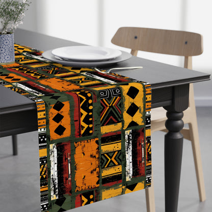 African Art Mudcloth Pattern Table Runner