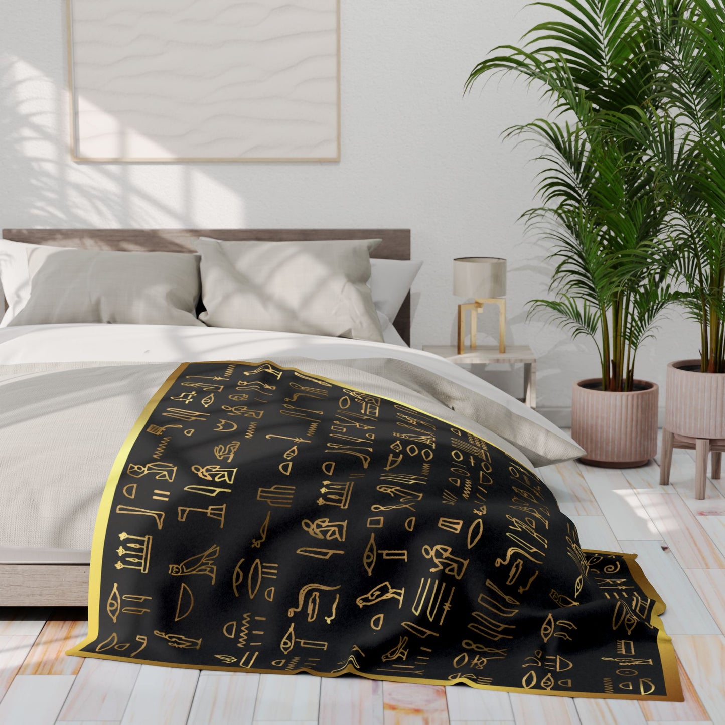 Egyptian Hieroglyphics Arctic Fleece Blanket