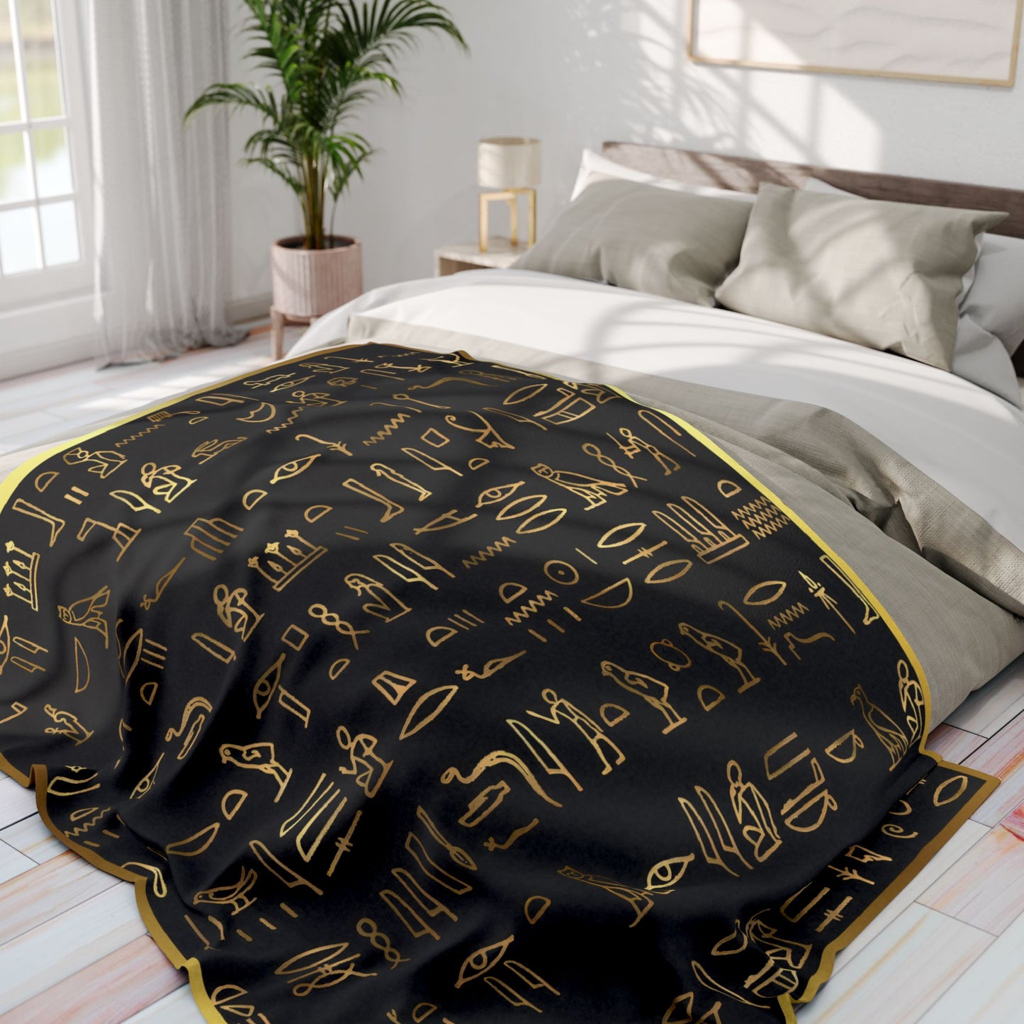 Egyptian Hieroglyphics Arctic Fleece Blanket