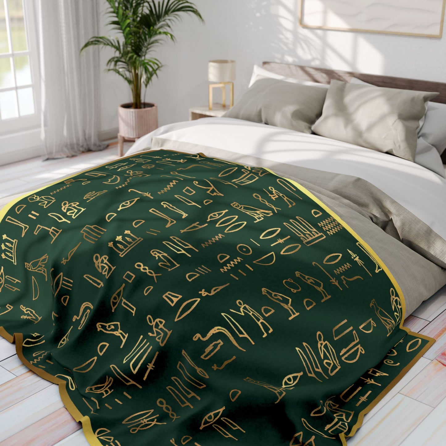 Egyptian Hieroglyphics Arctic Fleece Blanket