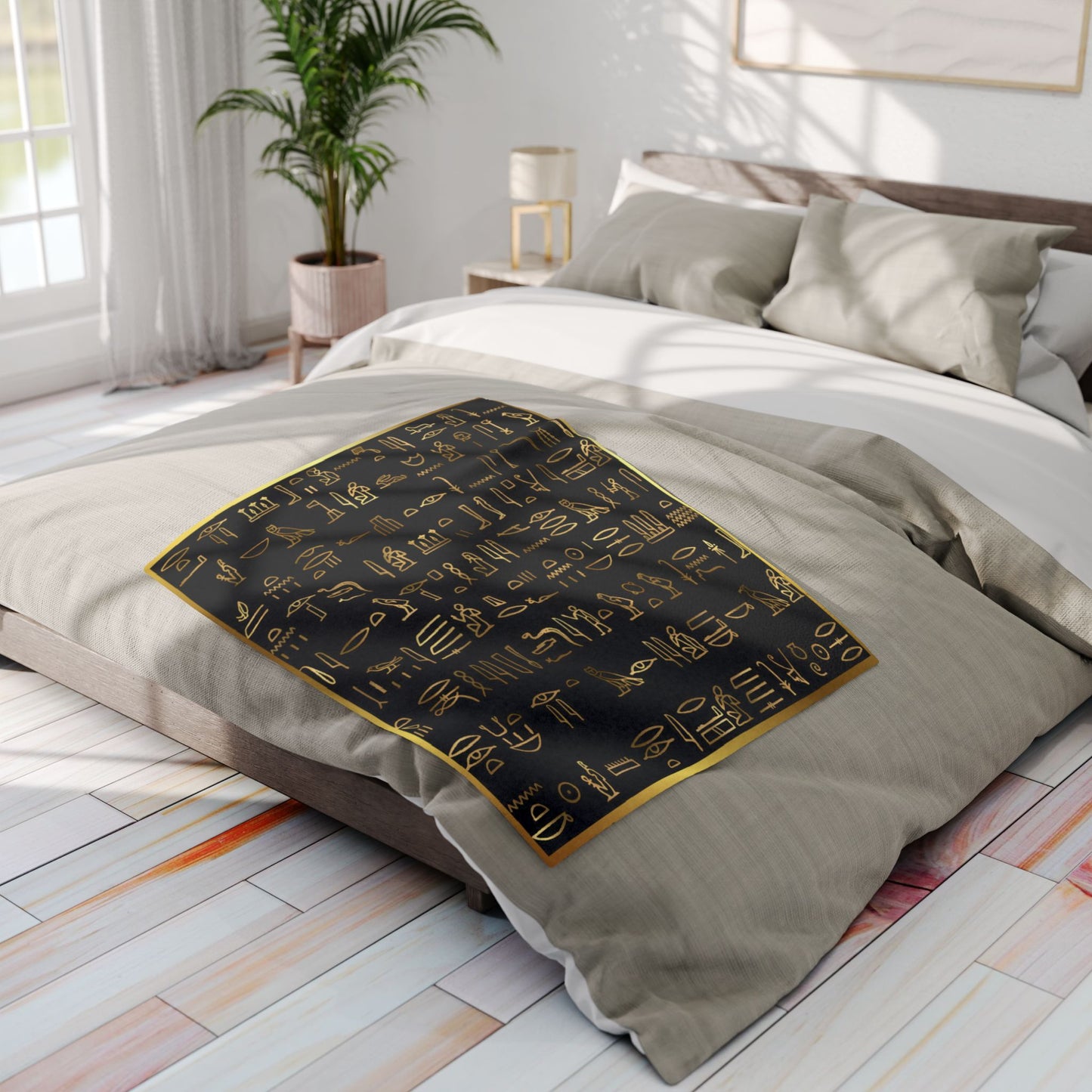 Egyptian Hieroglyphics Arctic Fleece Blanket