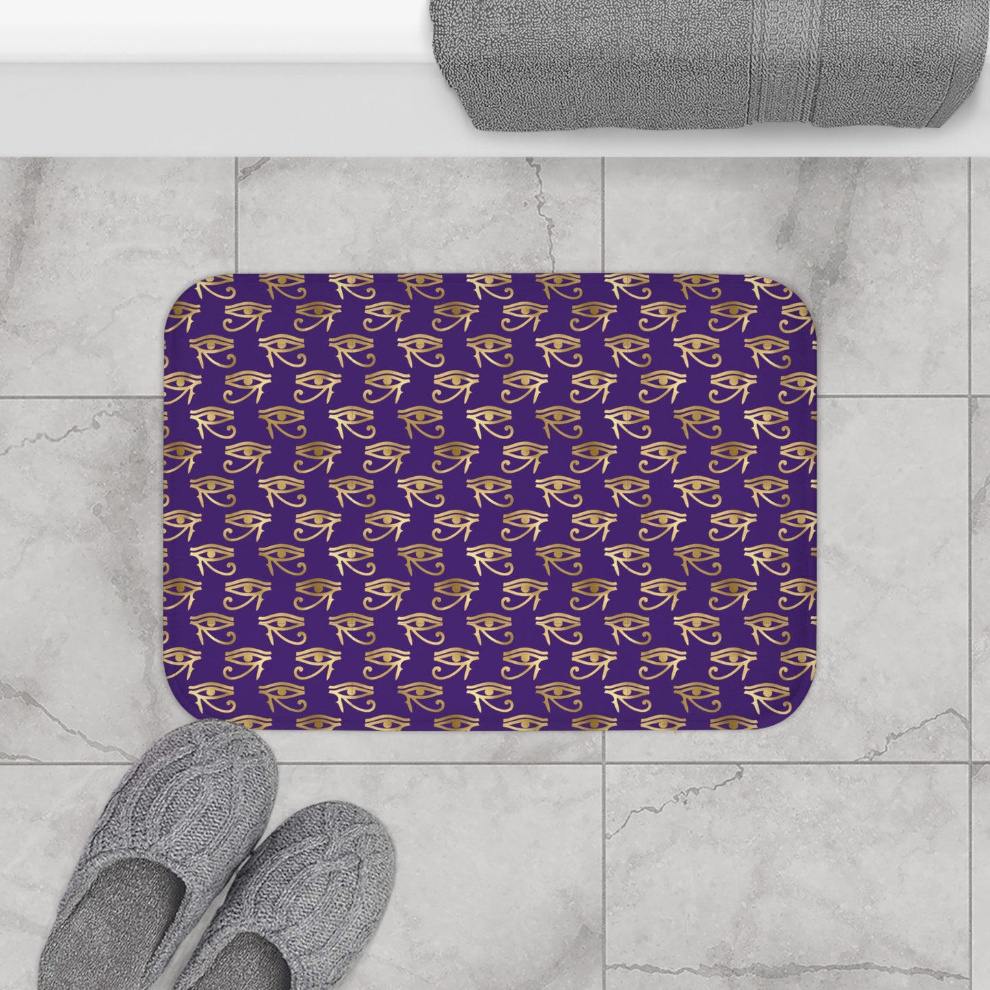 Egyptian Eye of Ra and Horus Bath Mat-Sanktuari Decor