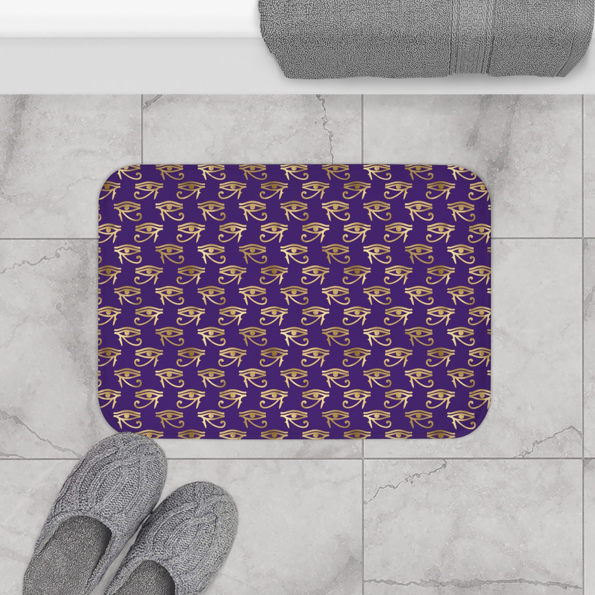 Egyptian Eye of Ra and Horus Bath Mat-Sanktuari Decor