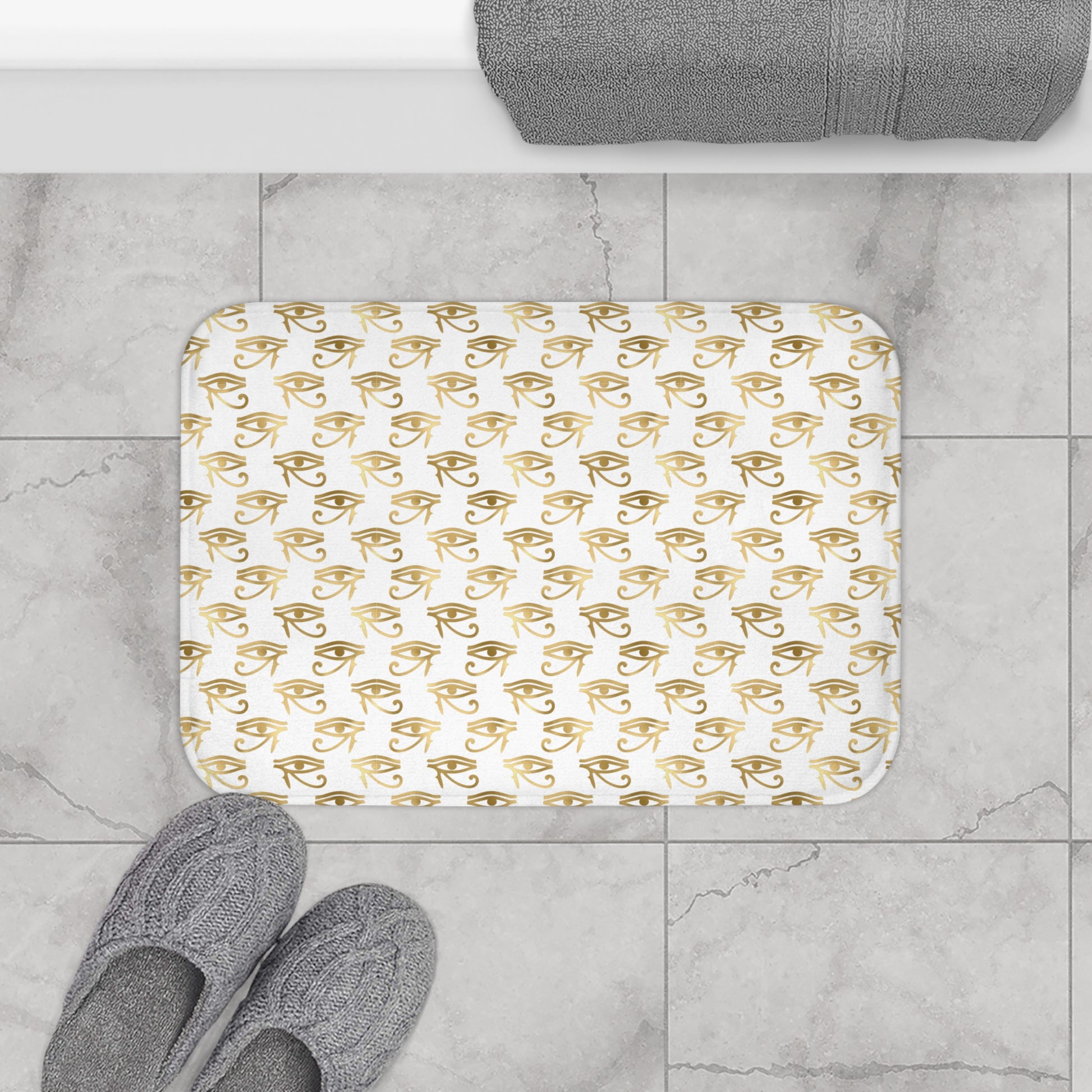 Egyptian Eye of Ra and Horus Bath Mat-Sanktuari Decor