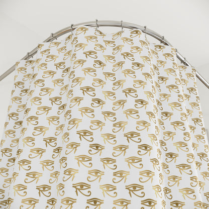 Egyptian Eye of Ra and Horus Shower Curtain-Sanktuari Decor