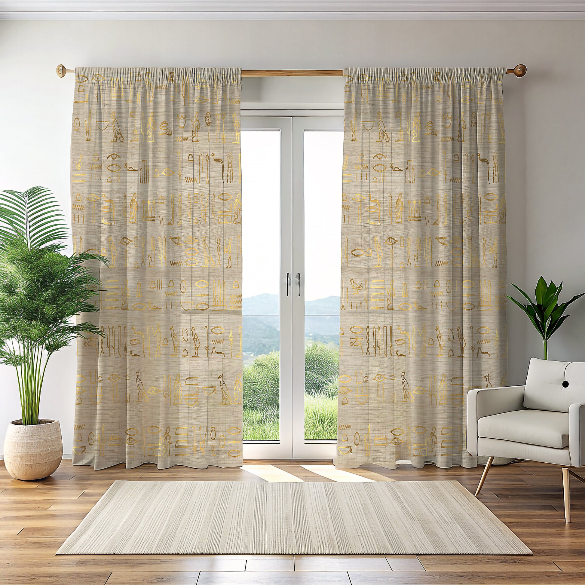 Egyptian Hieroglyphics Curtains