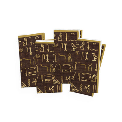 African mudcloth napkins with geometric tribal design for dining décor.