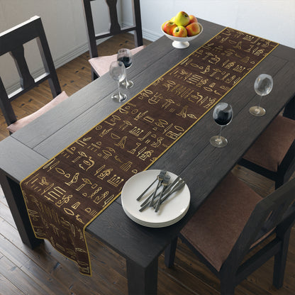 Cultural dining linens including African print napkins, placemats, and table runners.