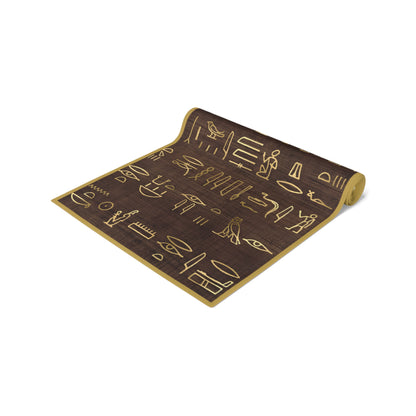 Cultural dining linens including African print napkins, placemats, and table runners.