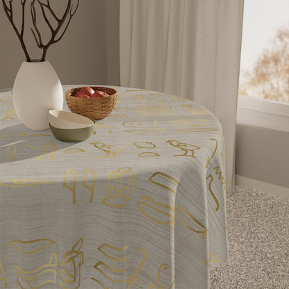 Egyptian Hieroglyphics Tablecloth-Sanktuari Decor