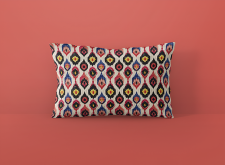 Ethnic Abstract Ikat Pattern Pillow Case-Sanktuari Decor