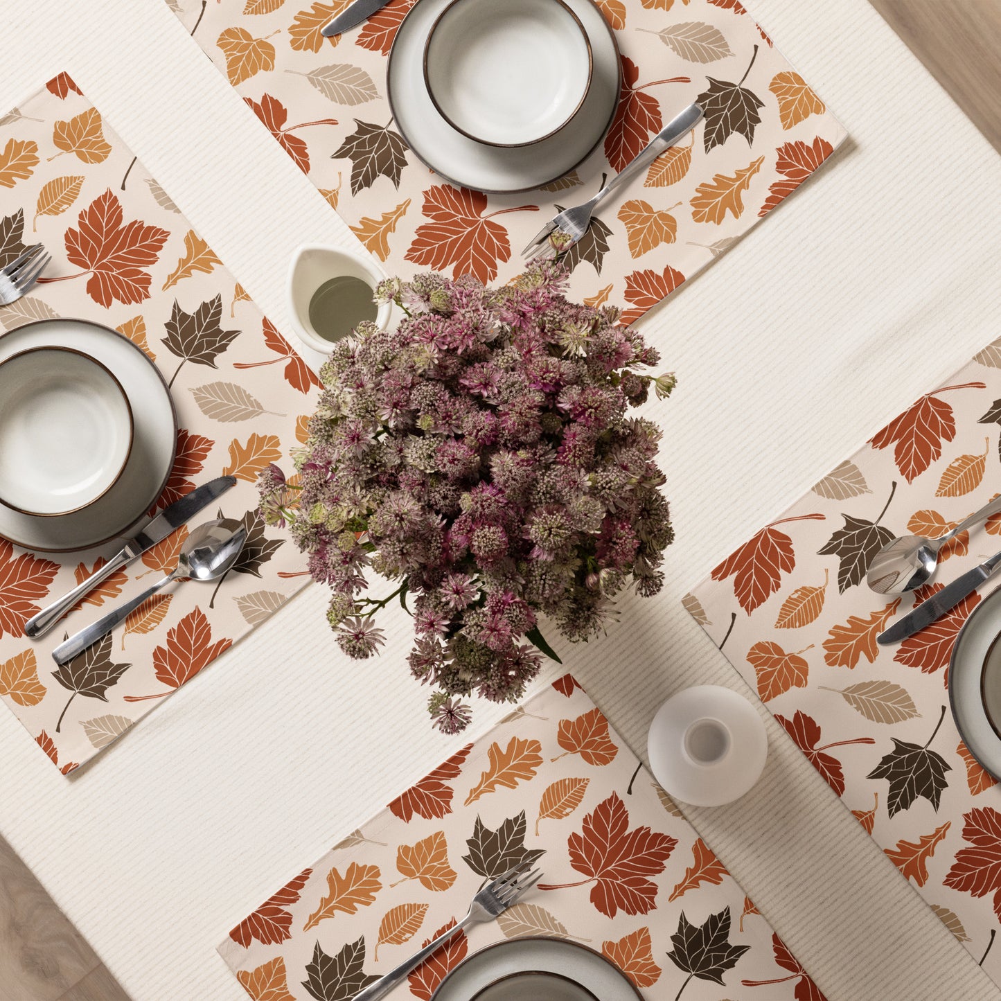 Boho mudcloth placemat set with neutral tribal print for modern kitchens.