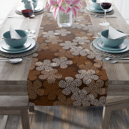Floral Dots Mudcloth Table Runner-Sanktuari Decor