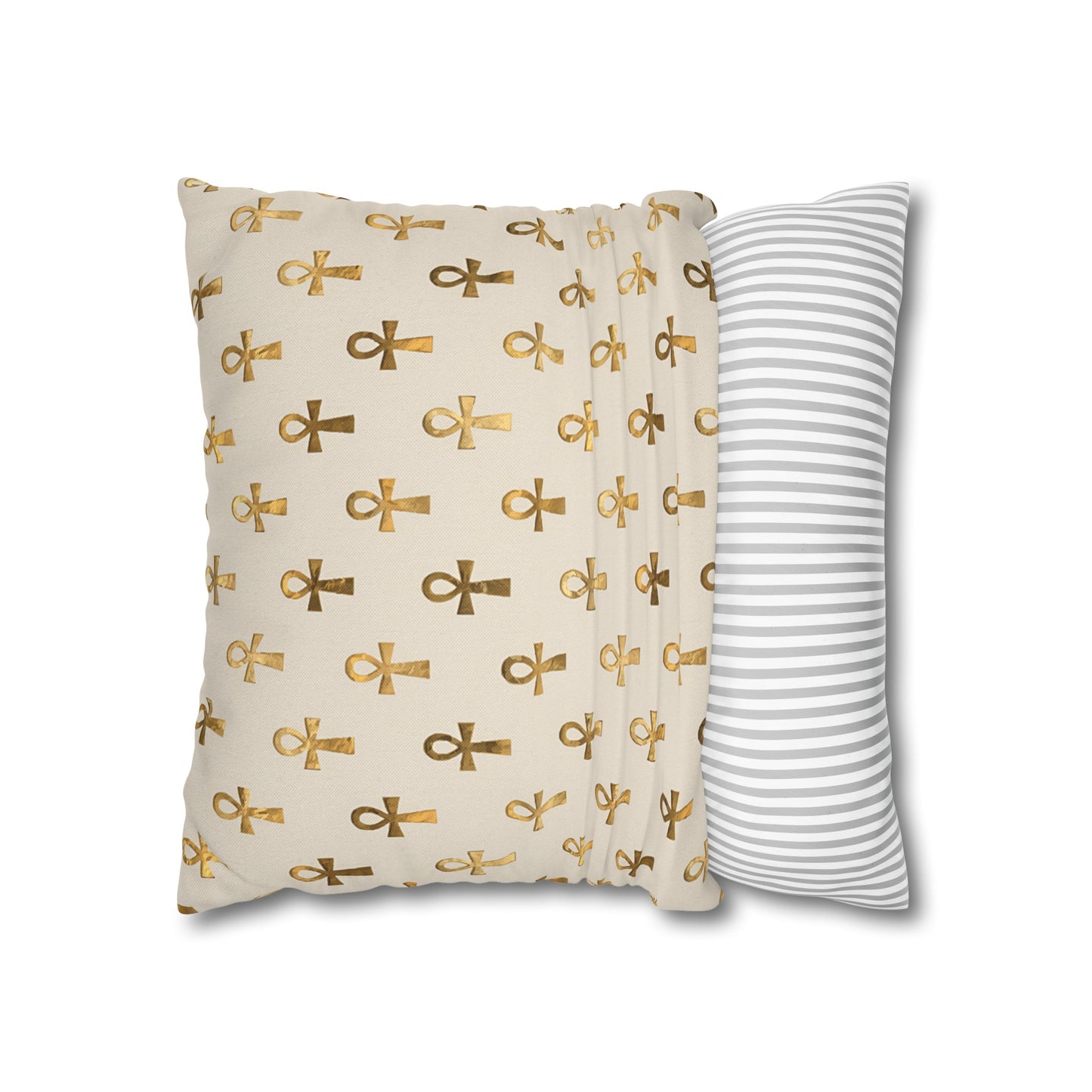 Egyptian Cross Square Throw Pillow & Cover