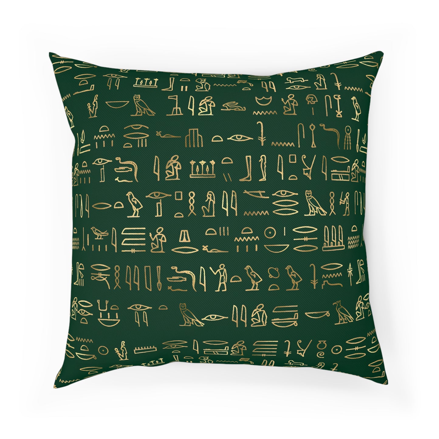 Egyptian Hieroglyphics Gold Pattern Throw Pillow