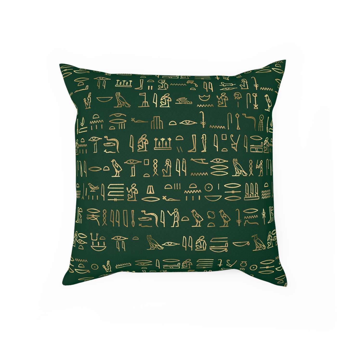 Egyptian Hieroglyphics Gold Pattern Throw Pillow