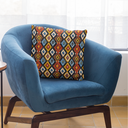 Cultural pattern pillows for sofa styling