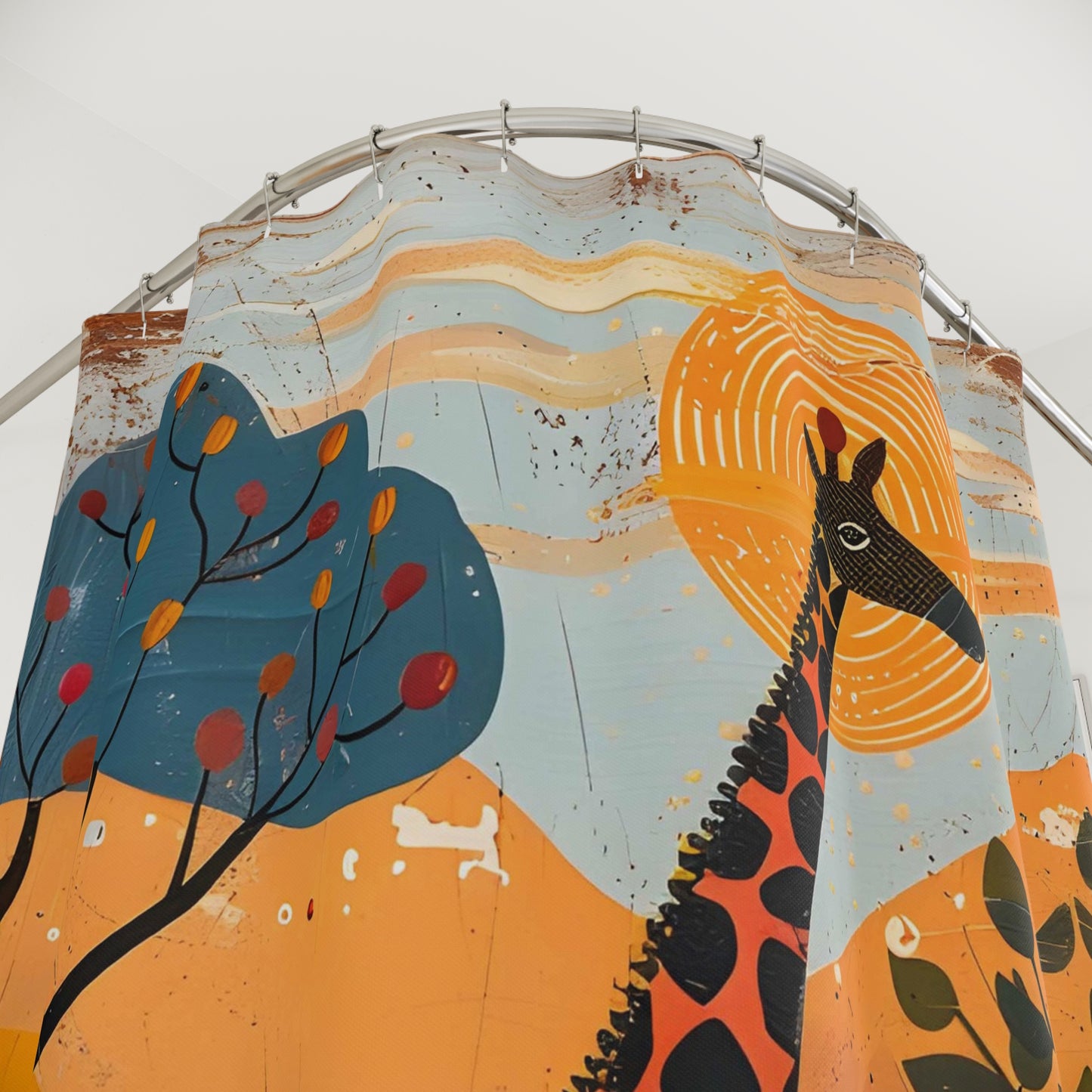 African print shower curtains