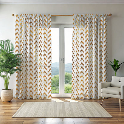 Contemporary mudcloth pattern curtains