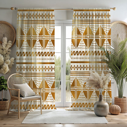 Blackout mudcloth window drapes 96 inch