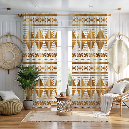 Bohemian patterned curtains for living room