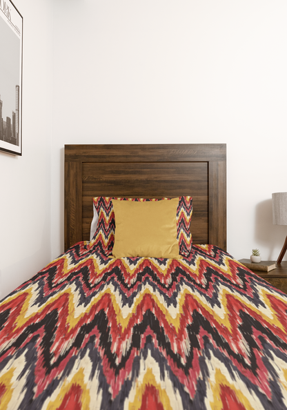 Ikat Zig Zag Duvet Cover-Sanktuari Decor