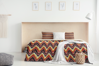 Ikat Zig Zag Duvet Cover-Sanktuari Decor