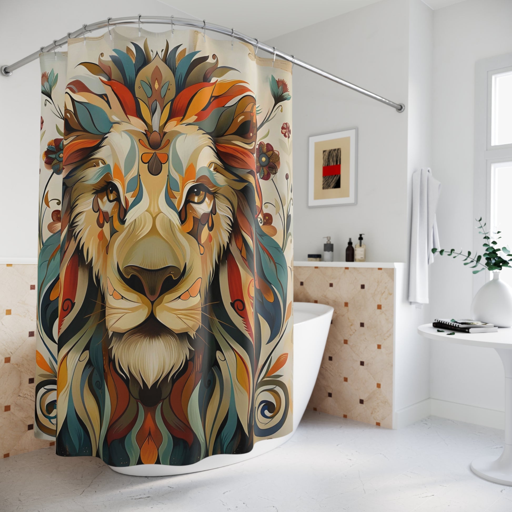 cultural print shower curtains