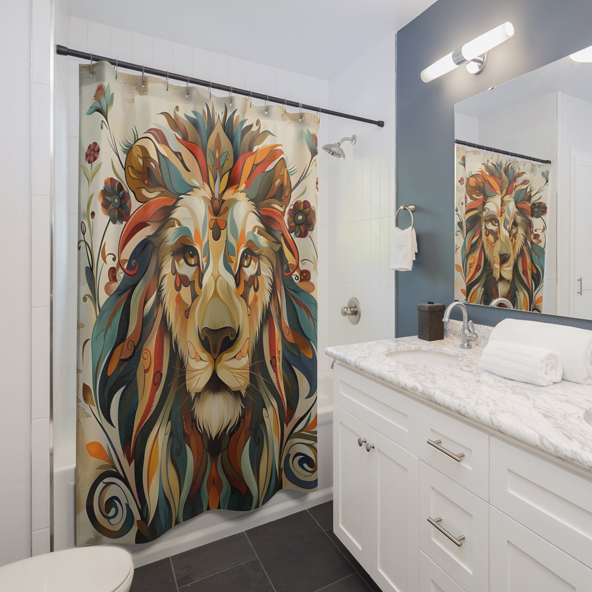 abstract shower curtains