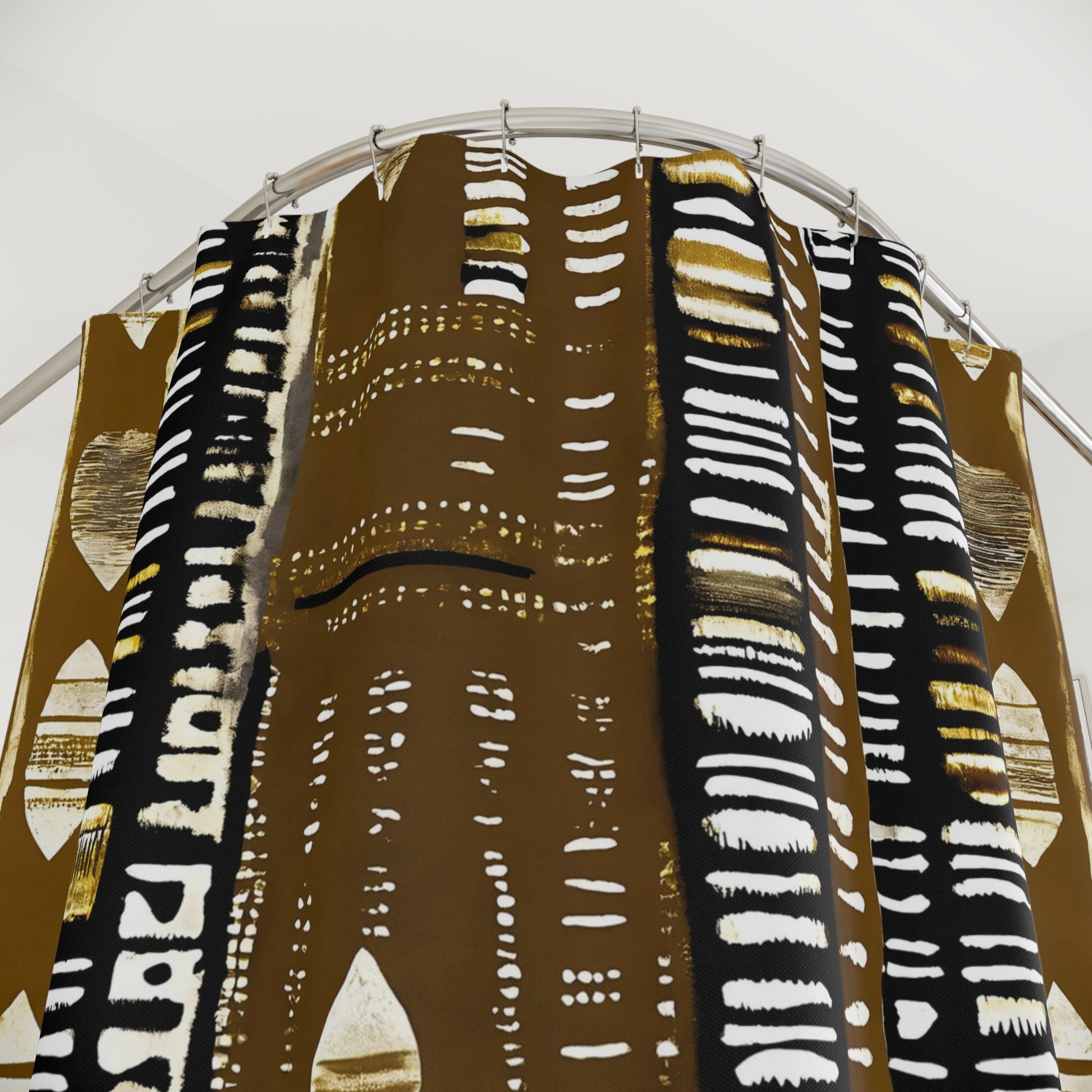 Ethnic print shower curtains