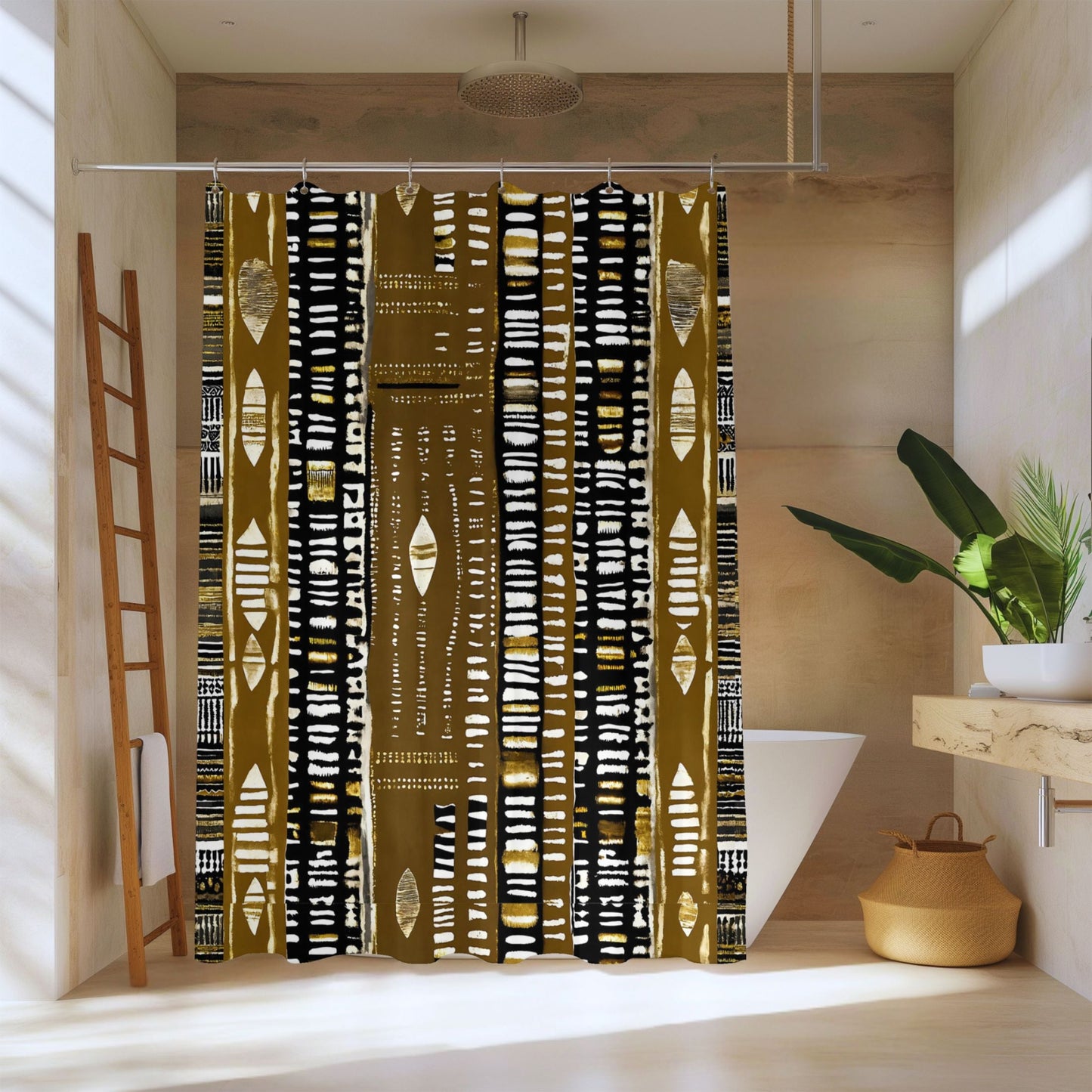 cultural print shower curtains