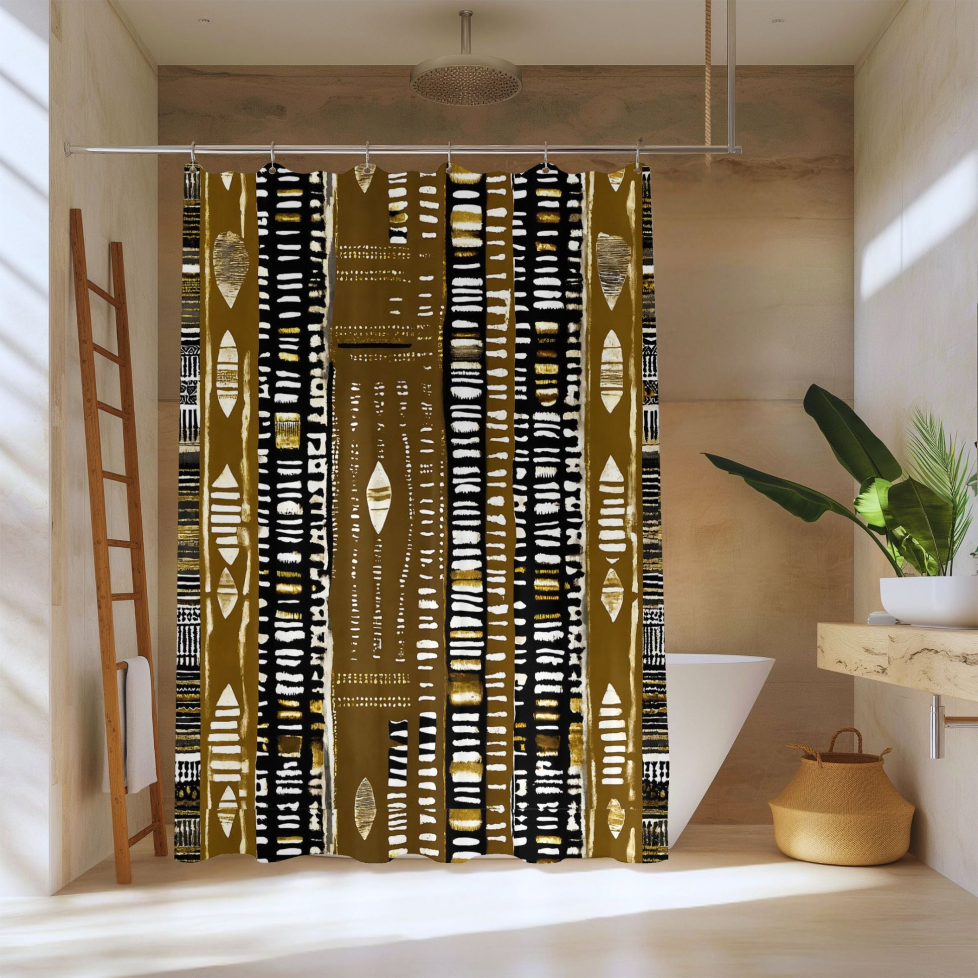 cultural print shower curtains