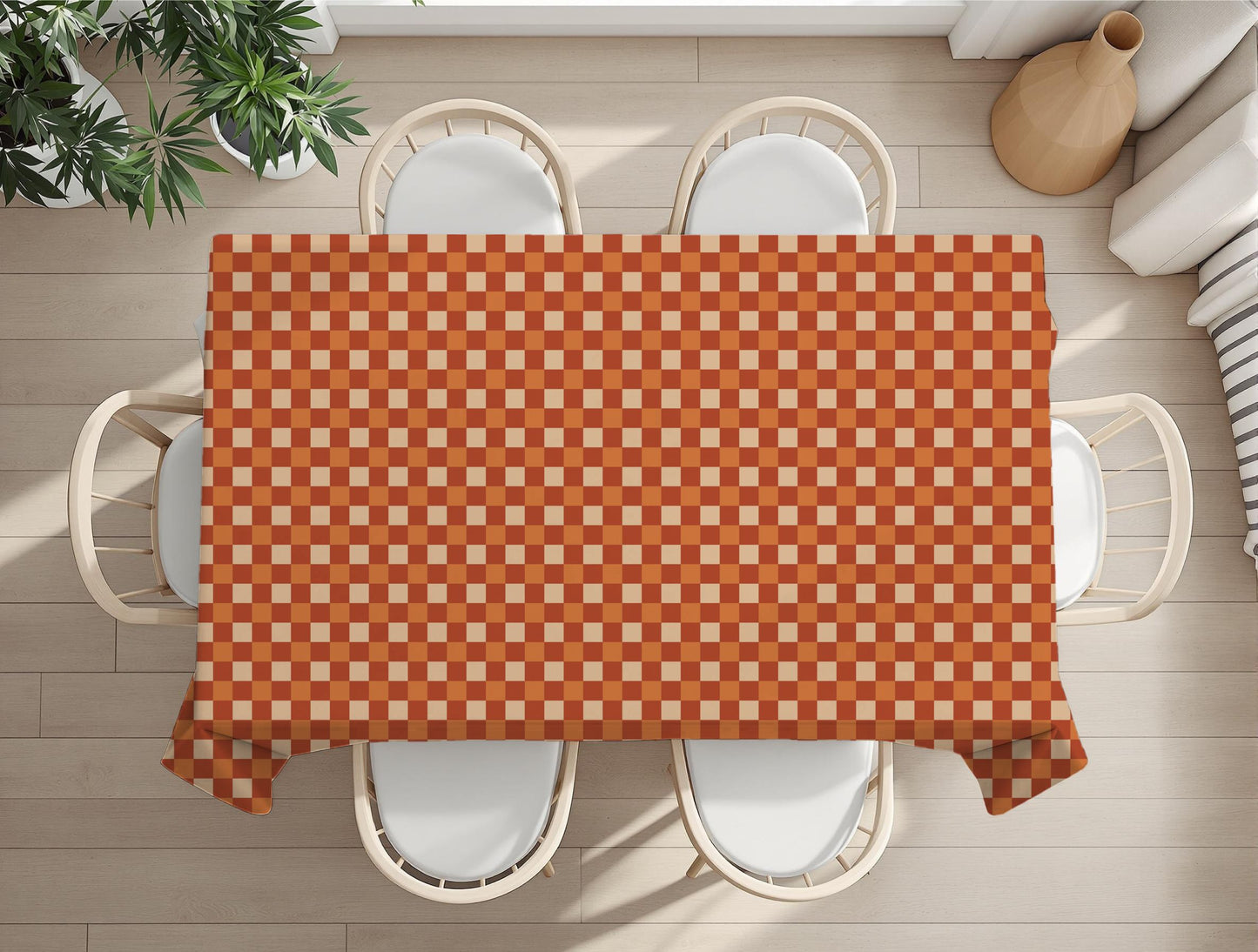 Rustic Checkered Tablecloth