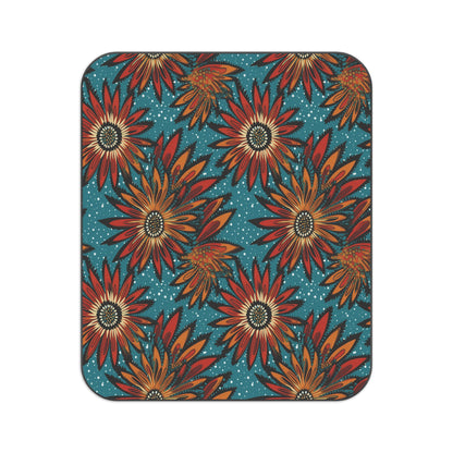 Red Sunflower Ankara Picnic Blanket-Sanktuari Decor