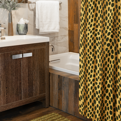 Retro Jungle Print Shower Curtain-Sanktuari Decor