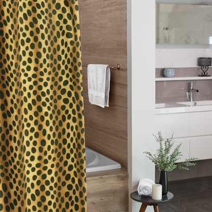 Retro Jungle Print Shower Curtain-Sanktuari Decor