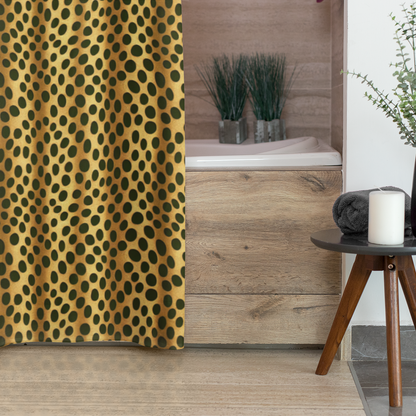 Retro Jungle Print Shower Curtain-Sanktuari Decor