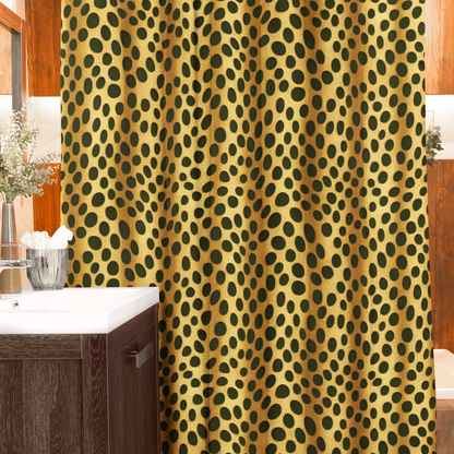 Retro Jungle Print Shower Curtain-Sanktuari Decor